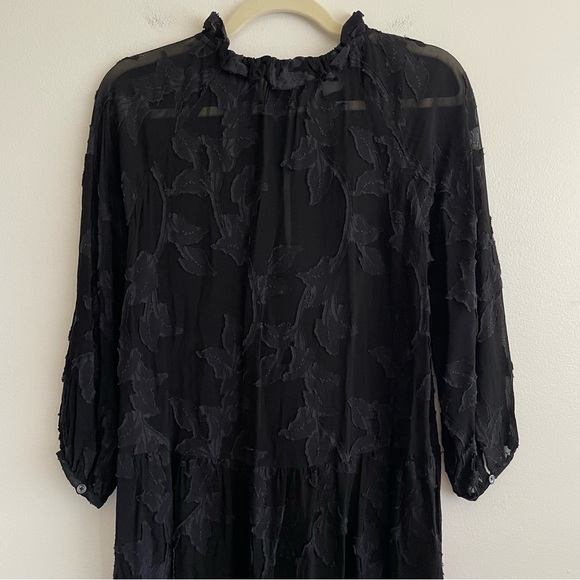 Aritzia Wilfred Dufour Ruffle Dress floral whimsigoth sheer unconventional lace - Picture 10 of 14